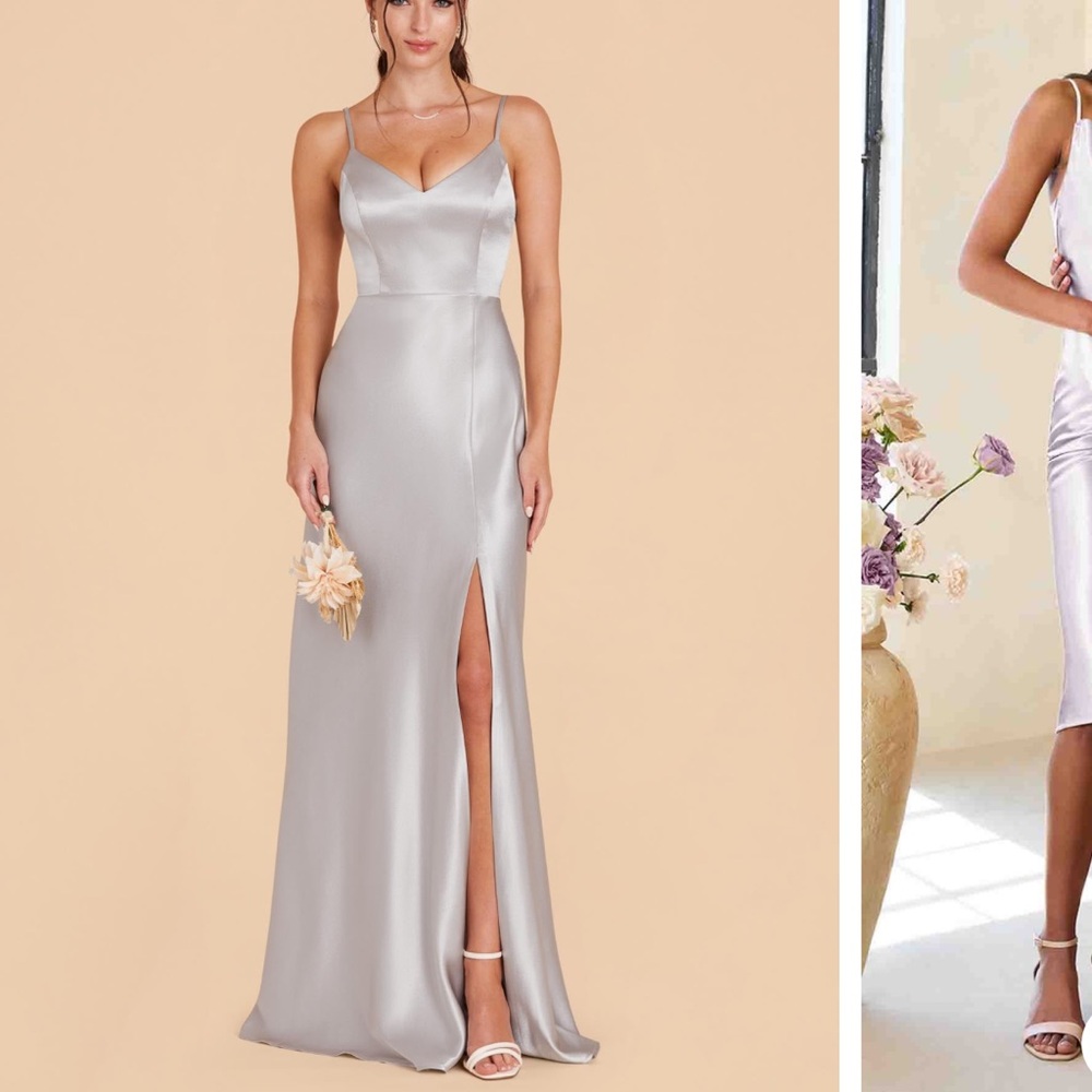Birdy Grey Platinum Satin Bridesmaid Dress